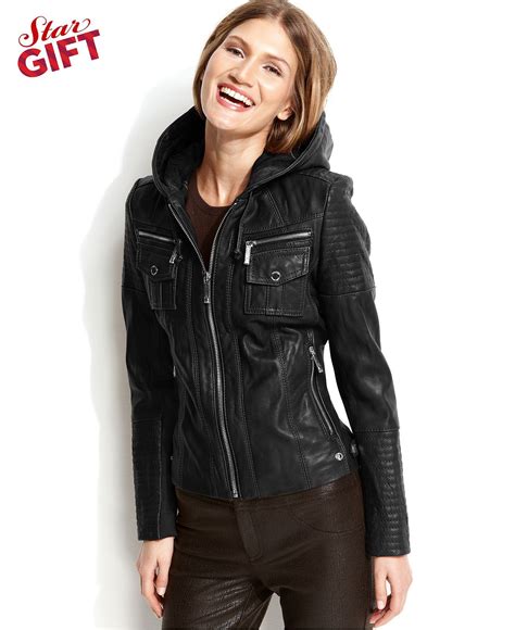 macys michael kors jacket|Michael Kors leather jacket Macy's.